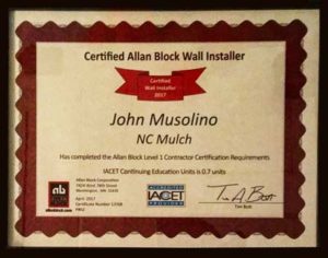 Certified Block Wall Installer